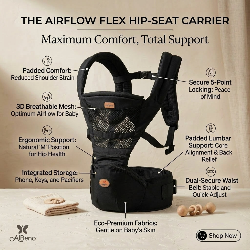 Multi-Functional Baby Waist Seat with Breathable Cotton